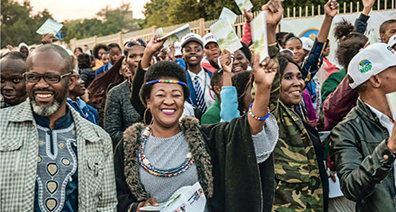FELICITÀ E NUOVA SPERANZA PER I SUDAFRICANI